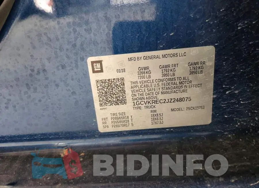 1GCVKREC2JZ248075 Photo# 12
