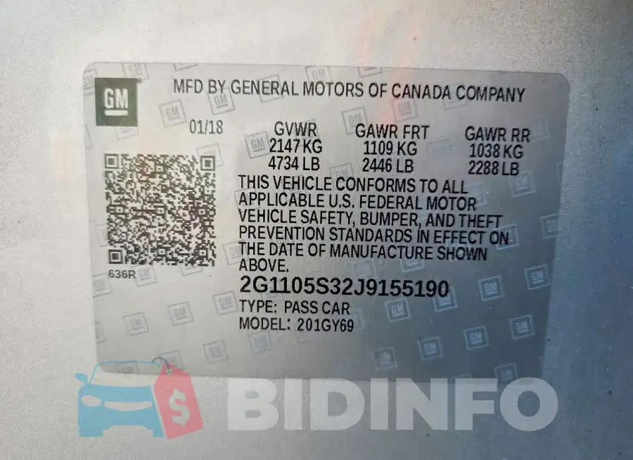 2G1105S32J9155190 Photo# 12