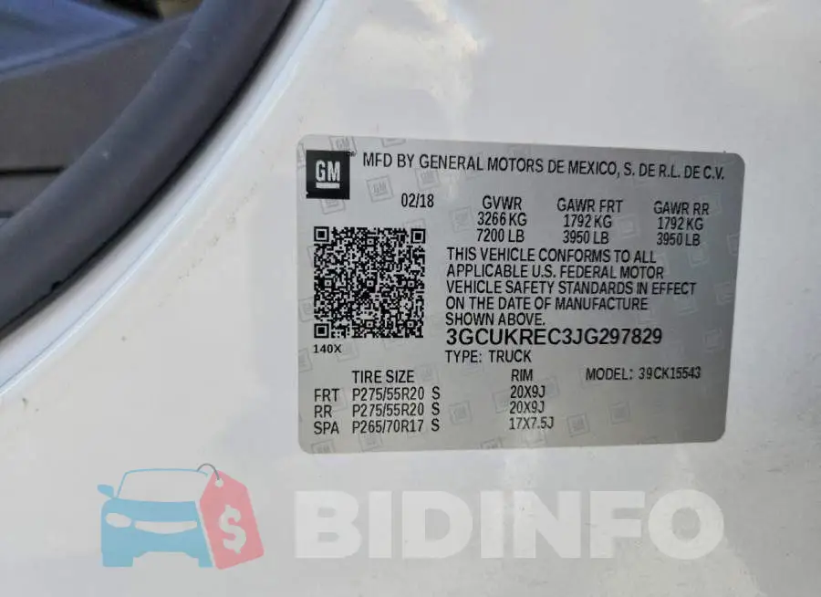 3GCUKREC3JG297829 Photo# 13