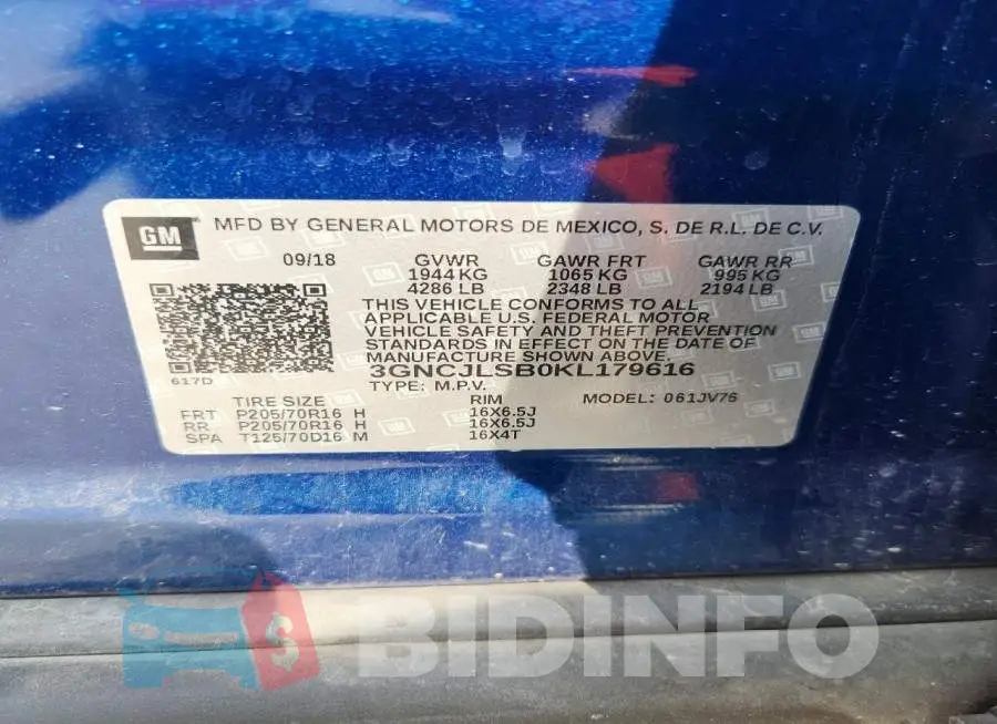 3GNCJLSB0KL179616 Photo# 14