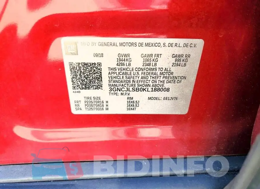 3GNCJLSB0KL188008 Photo# 13