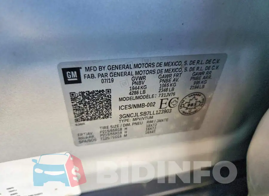 3GNCJLSB7LL123903 Photo# 13