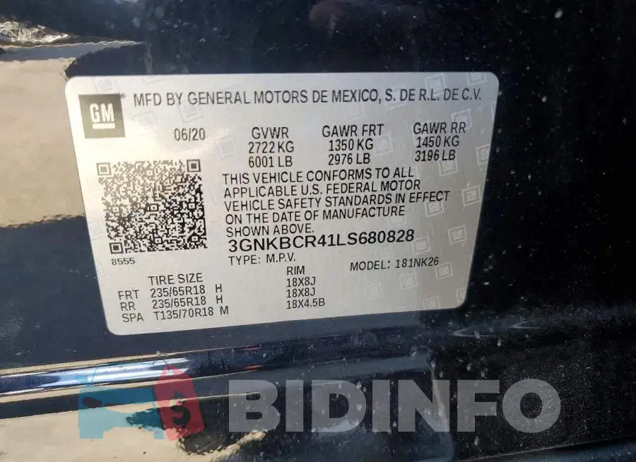 3GNKBCR41LS680828 Photo# 13