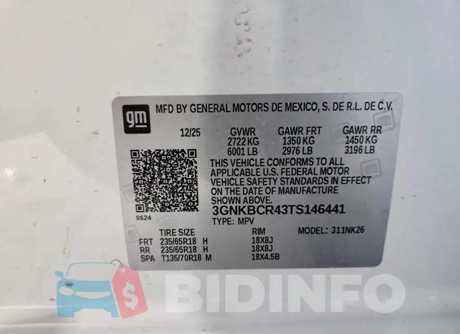3GNKBCR43TS146441 Photo# 12