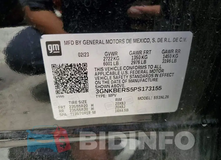3GNKBERS5PS173155 Photo# 13
