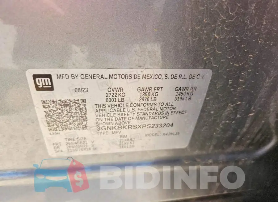 3GNKBKRSXPS233204 Photo# 13