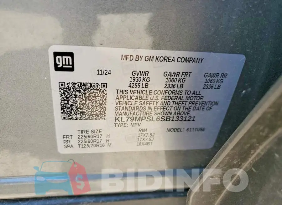 KL79MPSL6SB133121 Photo# 14