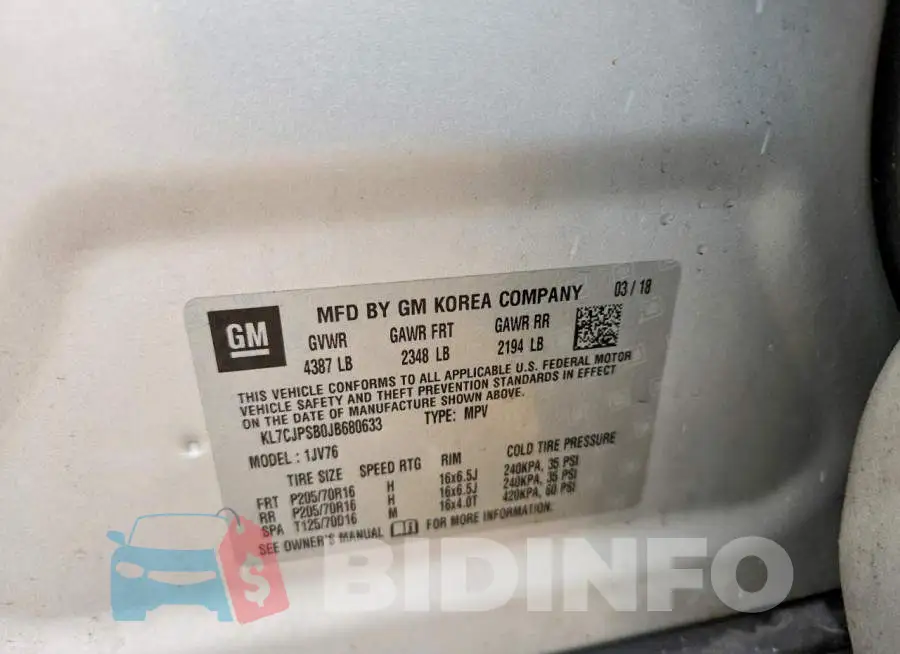 KL7CJPSB0JB680633 Photo# 12
