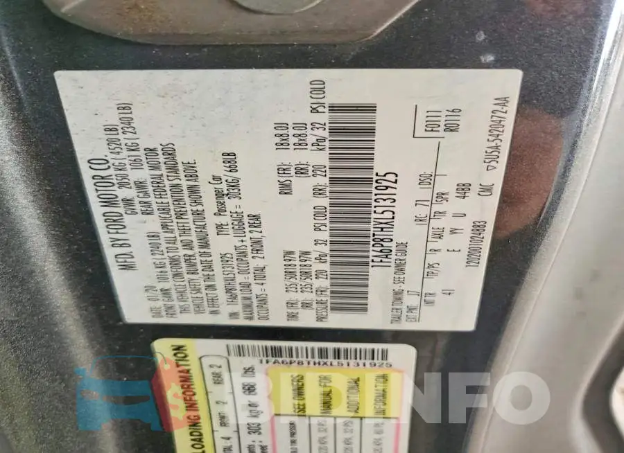 1FA6P8THXL5131925 Photo# 13