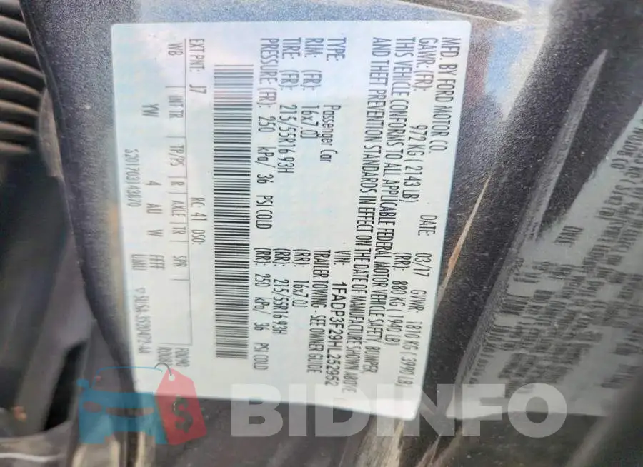 1FADP3F29HL252952 Photo# 13