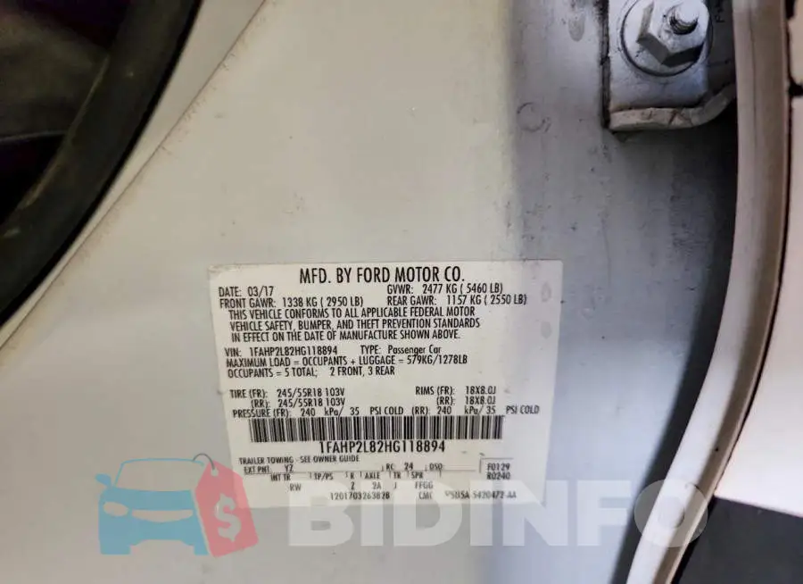 1FAHP2L82HG118894 Photo# 12