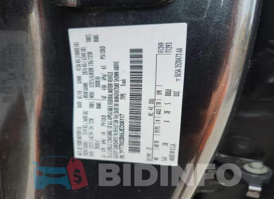 1FT7W2B66JED06117 Photo# 13