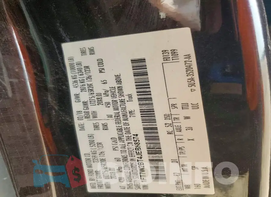 1FT7W2BT4JEB88574 Photo# 12