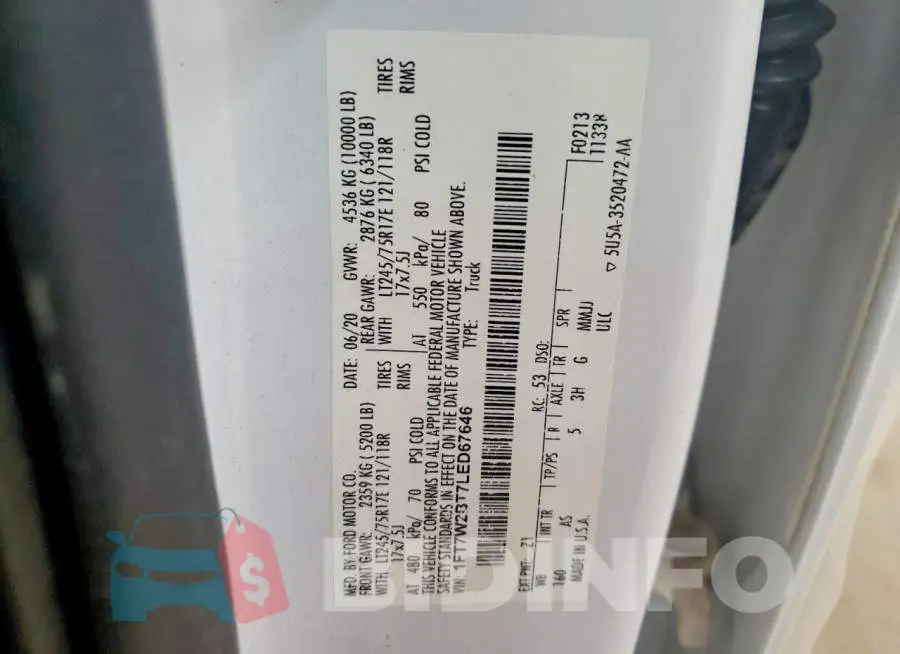 1FT7W2BT7LED67646 Photo# 12