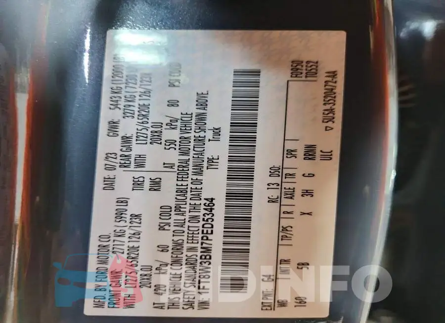 1FT8W3BM7PED53464 Photo# 12