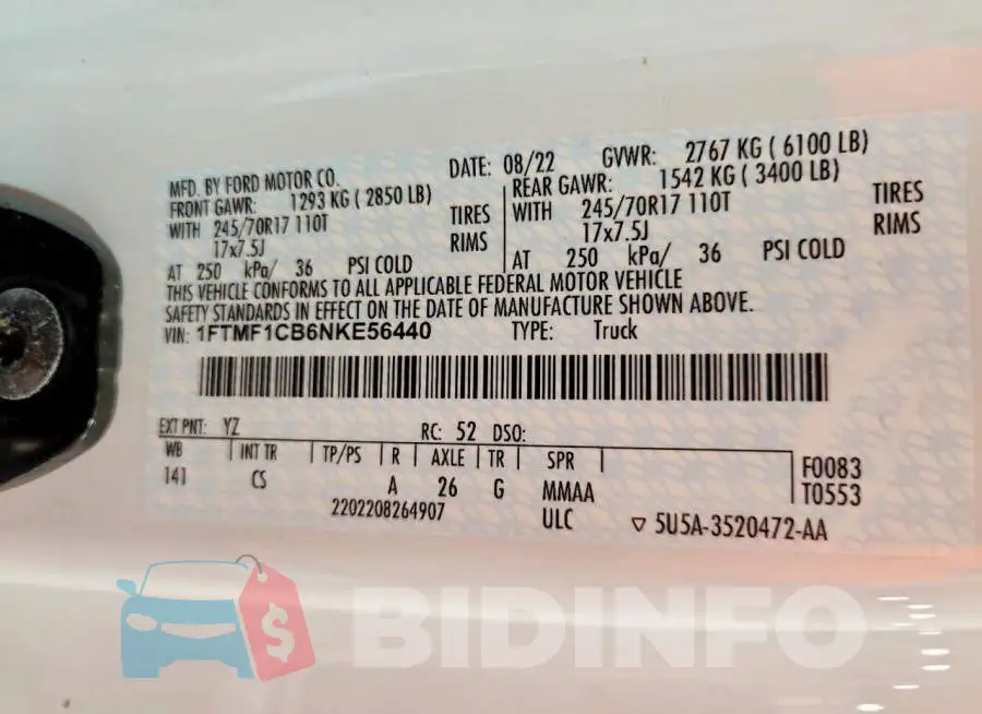 1FTMF1CB6NKE56440 Photo# 12