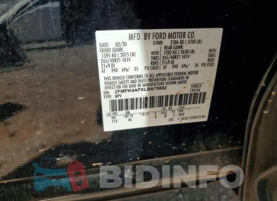 2FMPK4APXLBA75802 Photo# 13