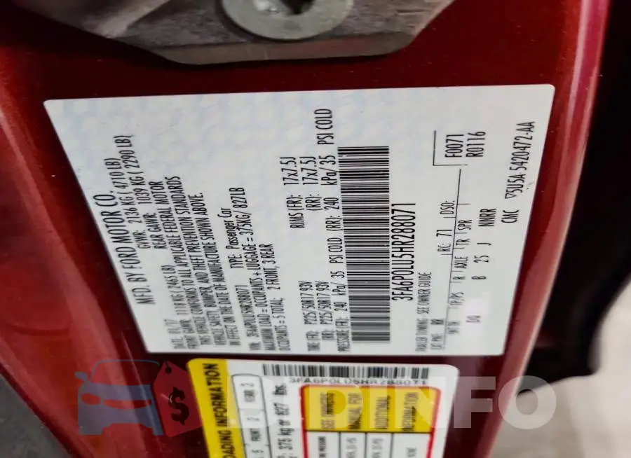 3FA6P0LU5HR288071 Photo# 12