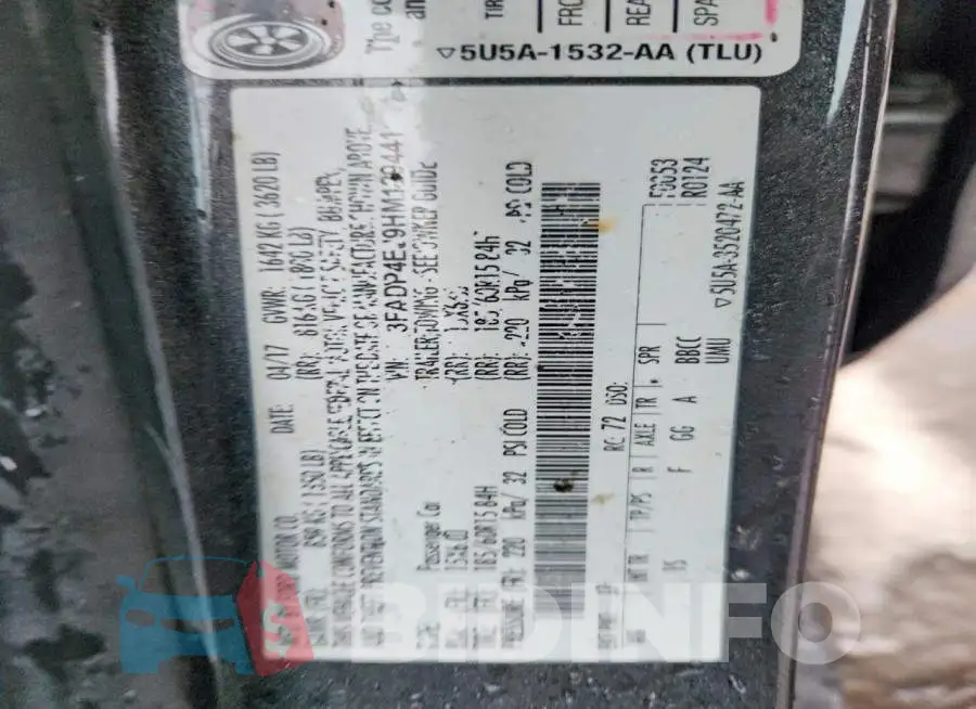 3FADP4EJ9HM129441 Photo# 12
