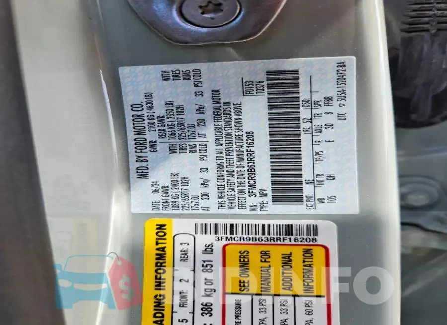 3FMCR9B63RRF16208 Photo# 12