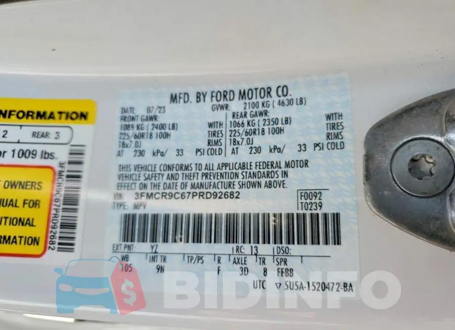 3FMCR9C67PRD92682 Photo# 14