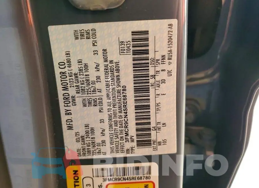 3FMCR9CN4SRE68780 Photo# 13