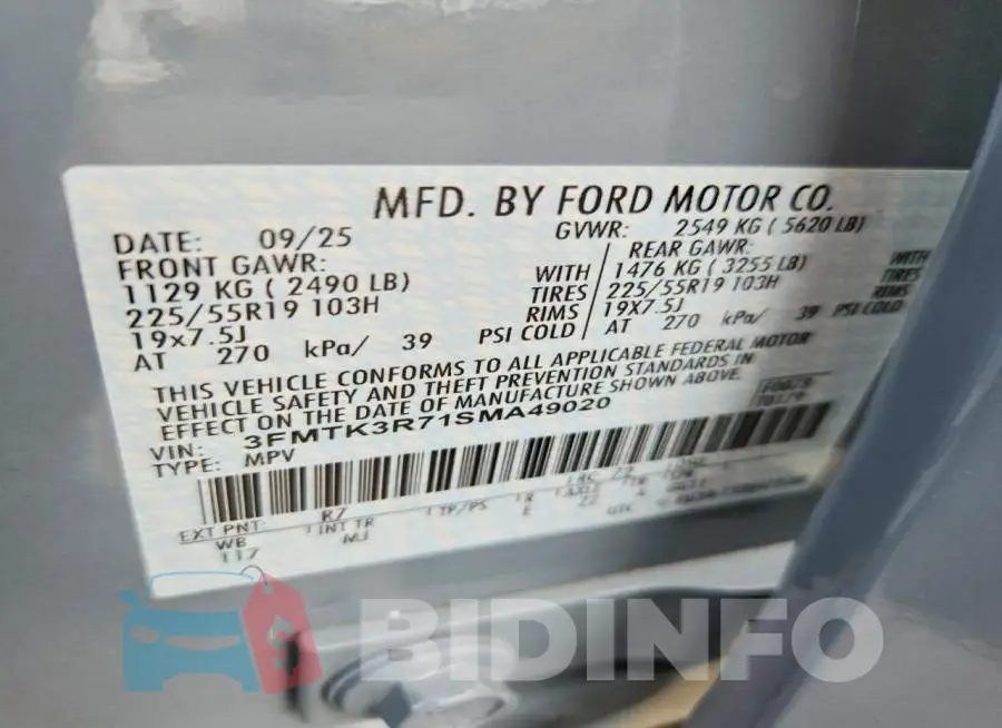 3FMTK3R71SMA49020 Photo# 12