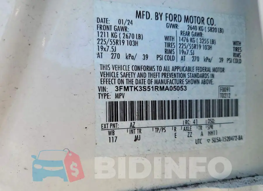 3FMTK3S51RMA05053 Photo# 12