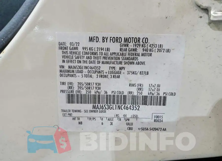 MAJ6S3GL1NC464352 Photo# 14