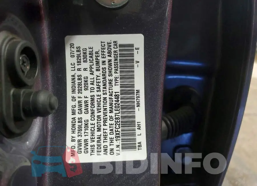19XFC2E87LE024481 Photo# 12