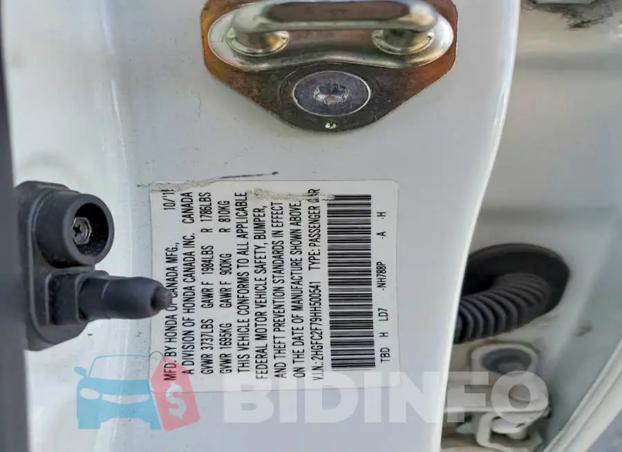 2HGFC2F79HH500541 Photo# 12