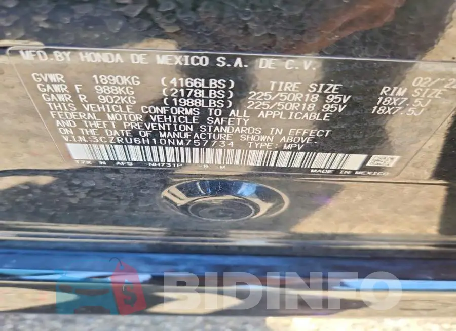 3CZRU6H10NM757734 Photo# 13