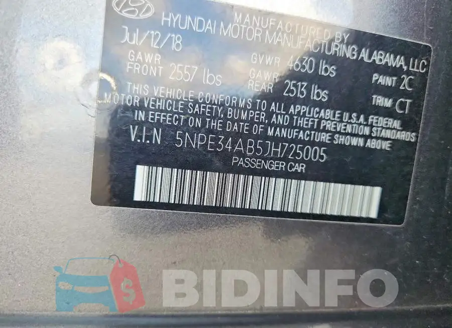 5NPE34AB5JH725005 Photo# 12