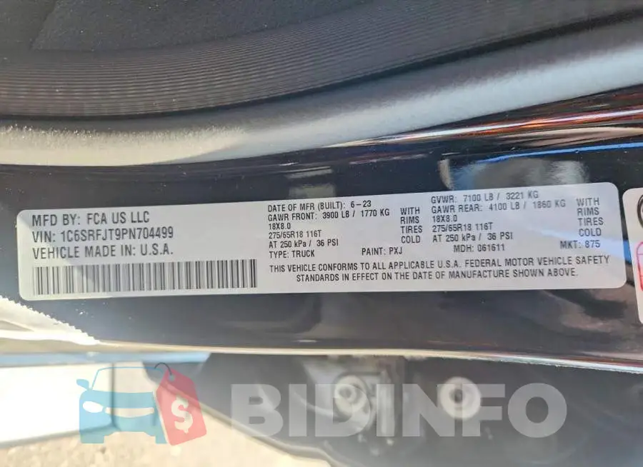 1C6SRFJT9PN704499 Photo# 13