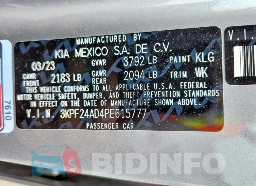 3KPF24AD4PE615777 Photo# 12