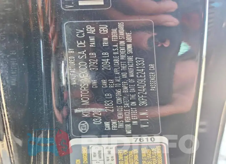 3KPF24AD9LE241337 Photo# 12
