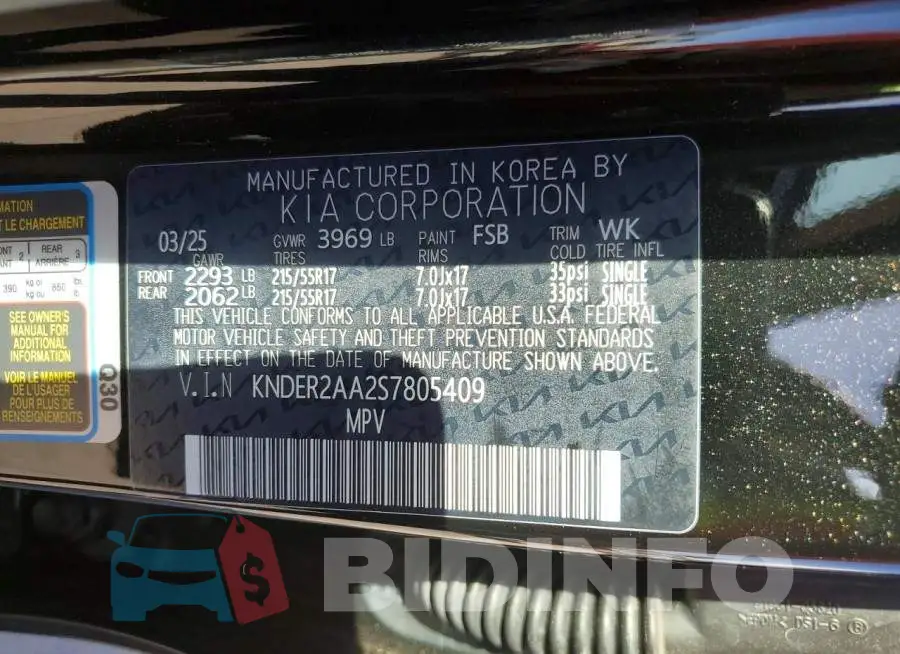 KNDER2AA2S7805409 Photo# 13