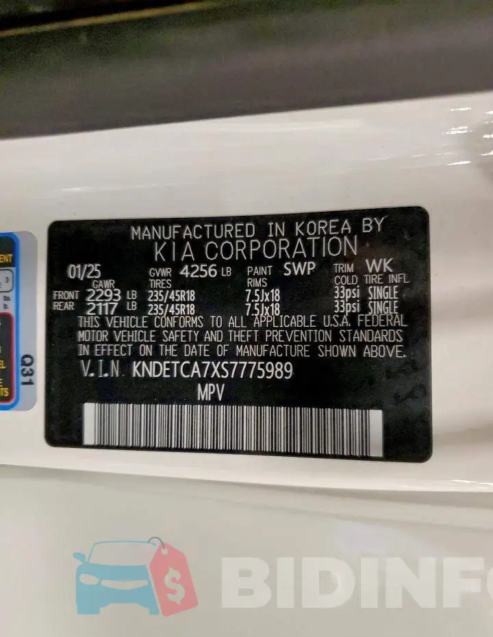 KNDETCA7XS7775989 Photo# 13