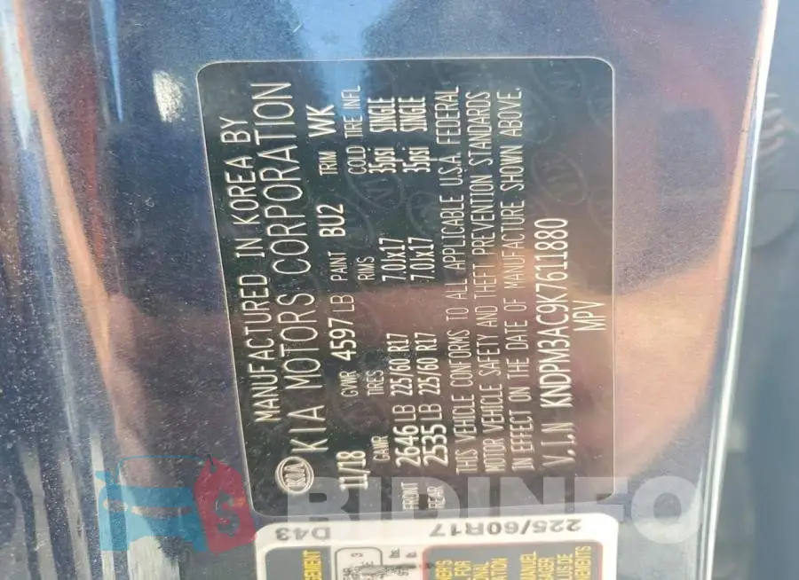 KNDPM3AC9K7611880 Photo# 13