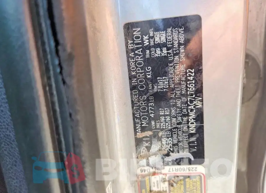 KNDPMCAC7L7661422 Photo# 13