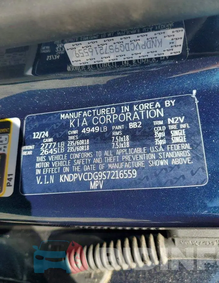 KNDPVCDG9S7216559 Photo# 14