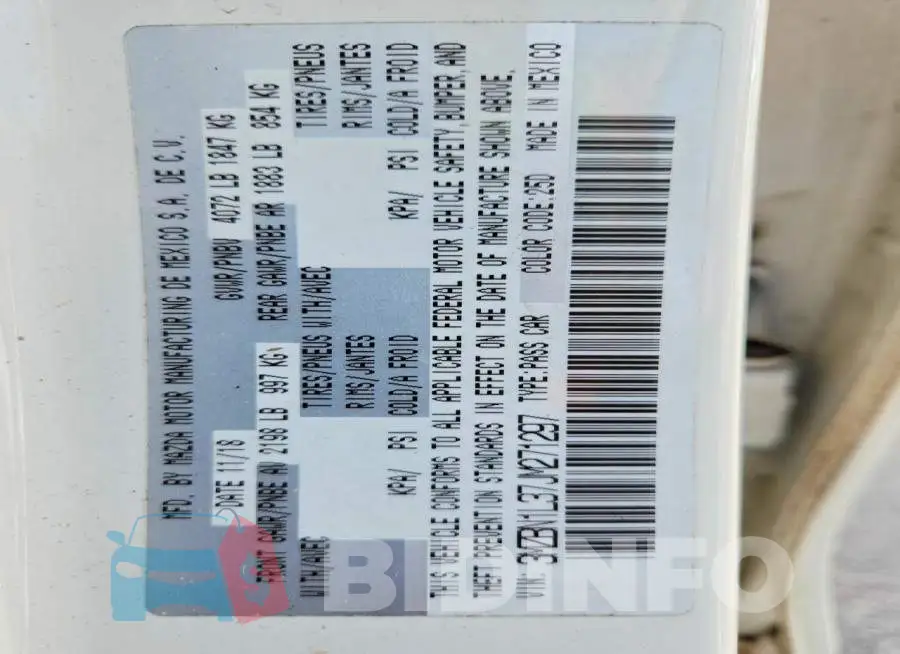 3MZBN1L37JM271297 Photo# 12
