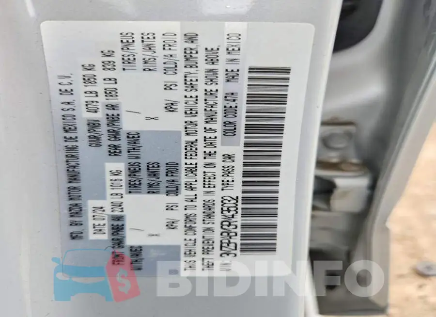 3MZBPABM3RM435032 Photo# 12