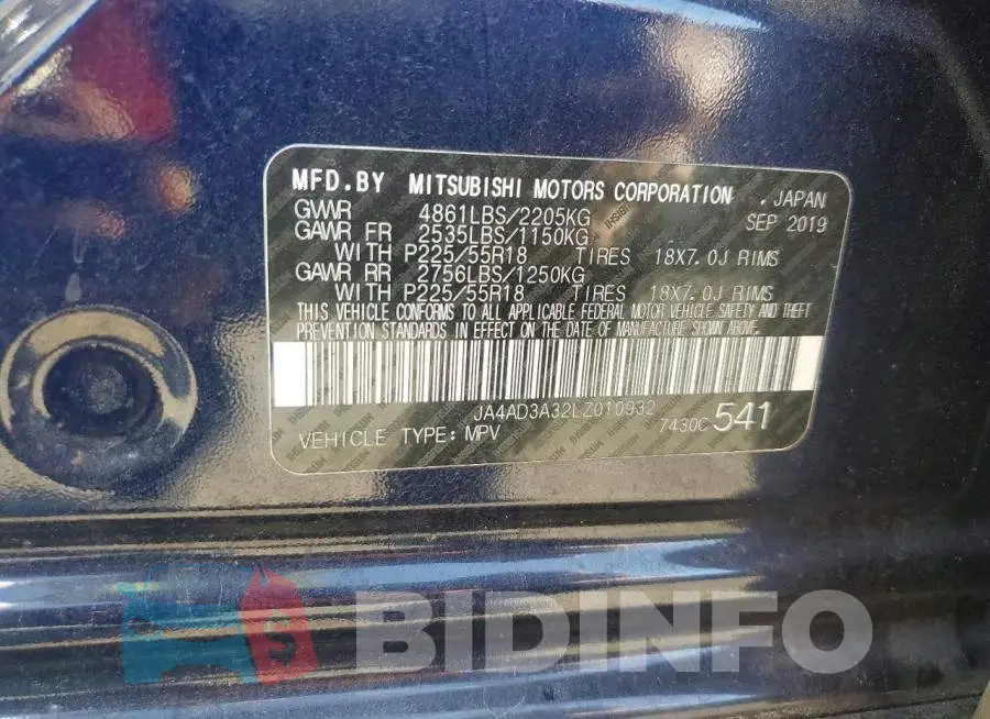 JA4AD3A32LZ010932 Photo# 13
