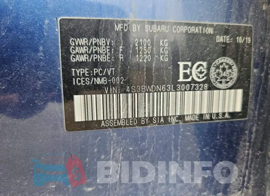 4S3BWDN63L3007328 Photo# 12