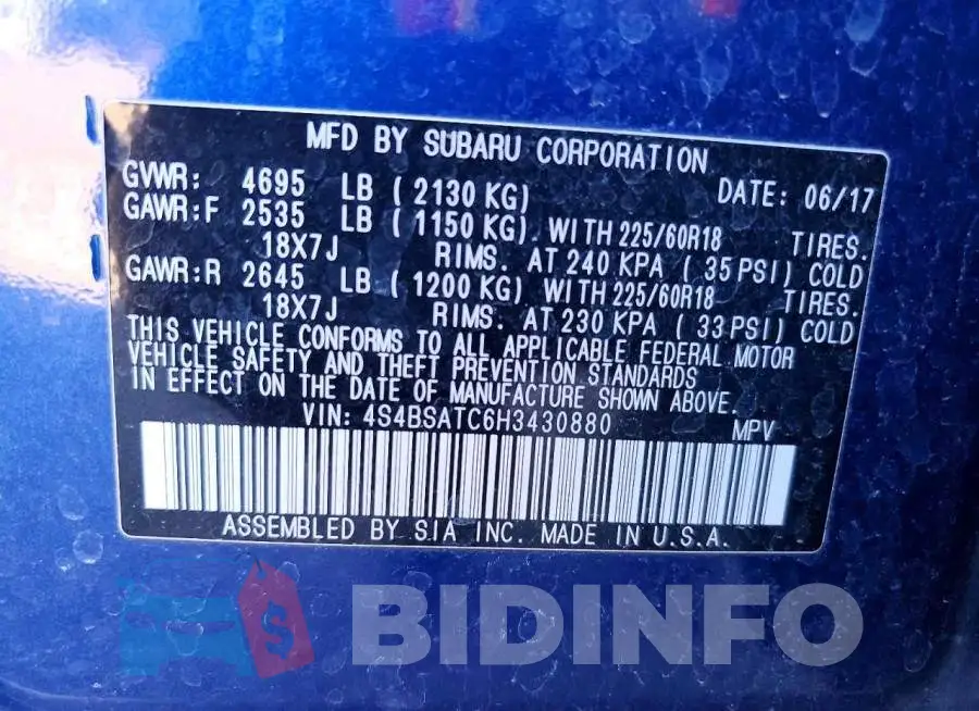 4S4BSATC6H3430880 Photo# 12