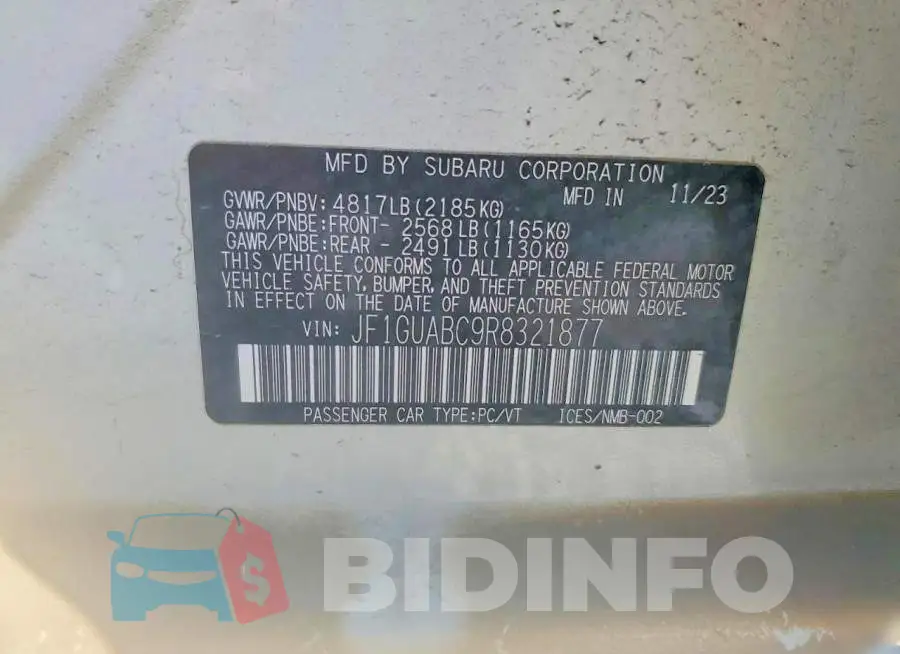 JF1GUABC9R8321877 Photo# 12