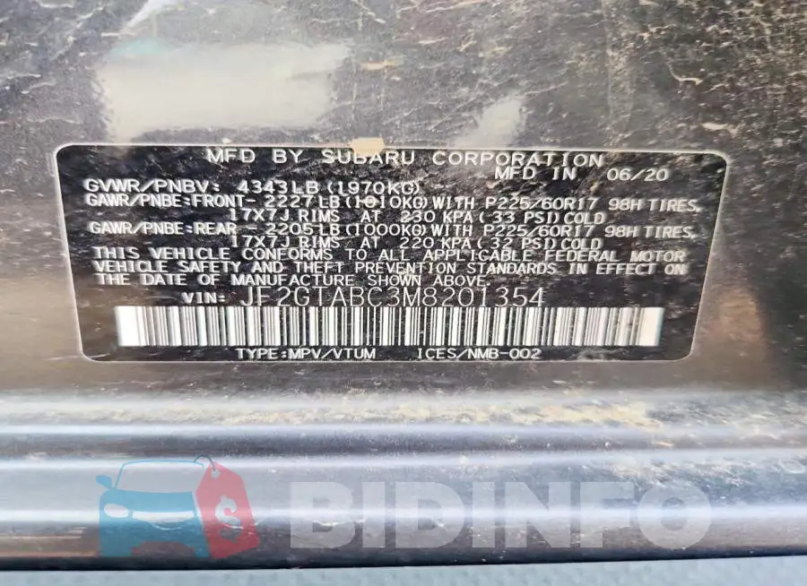 JF2GTABC3M8201354 Photo# 13