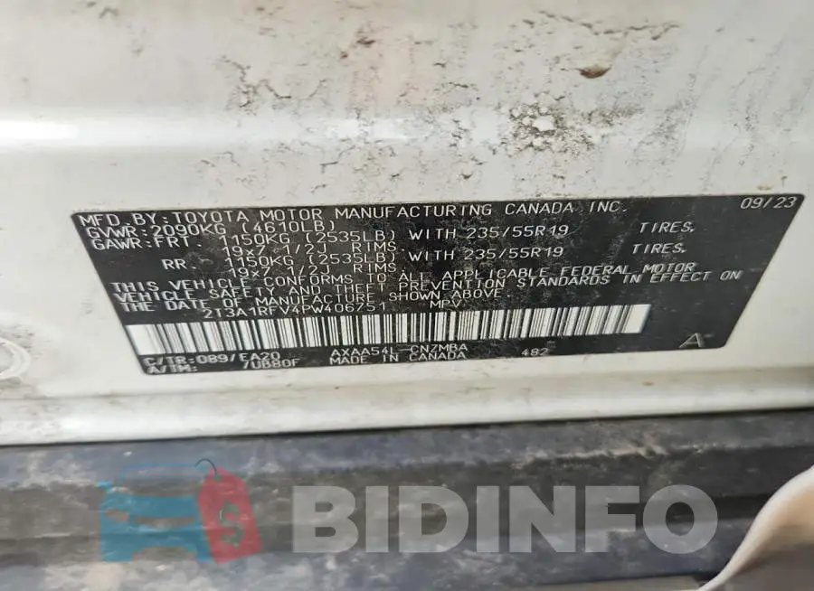 2T3A1RFV4PW406751 Photo# 14