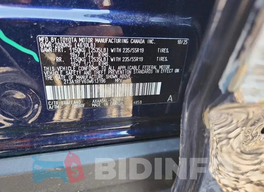 2T3A1RFV6SW613196 Photo# 13